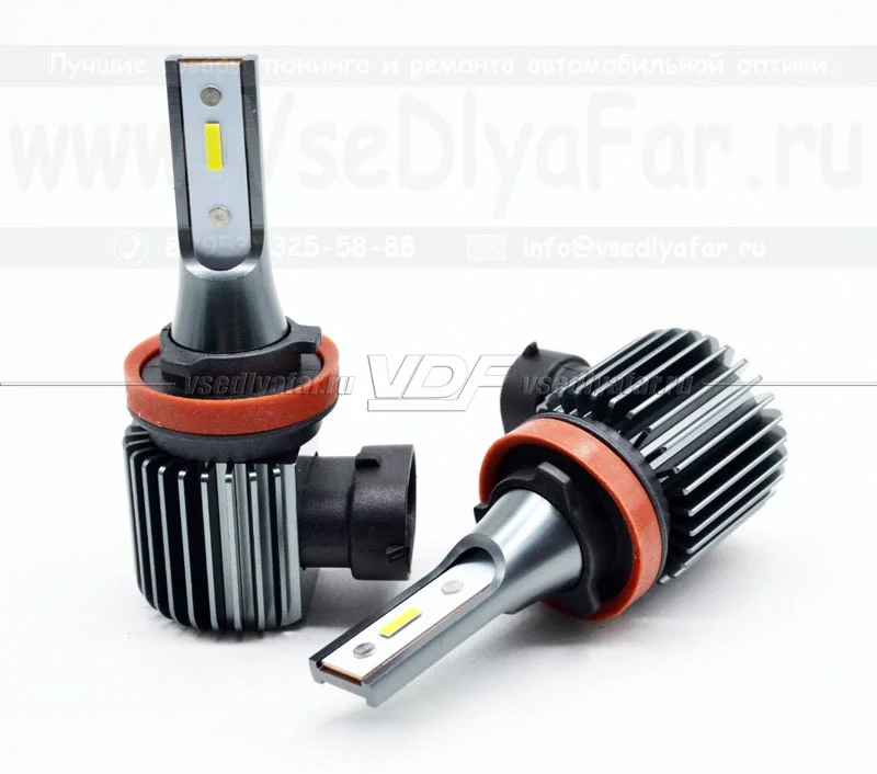 Светодиодные лампы VDF EF2 H11 6000K (комплект, 2 шт.)